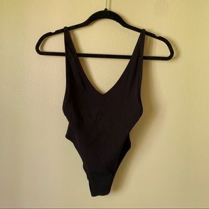Deep Plunge Cheeky One Piece Swimsuit